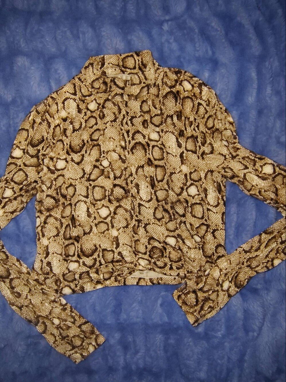 Rewash snakeskin print crop top
